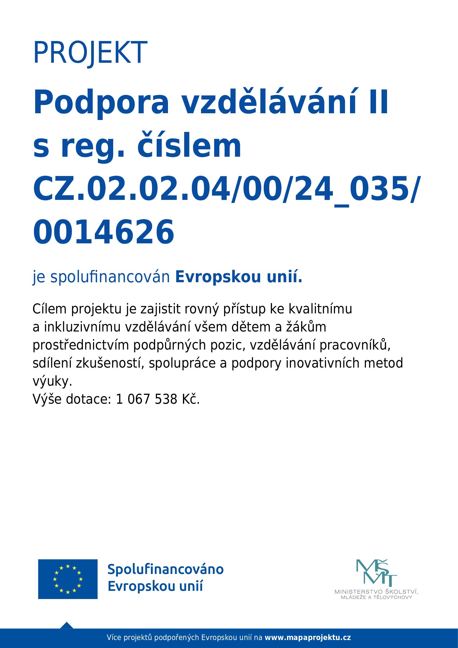 Podpora vzdělávání II